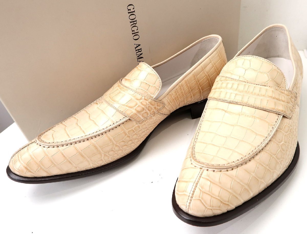 幻の本クロコ!60万円超 新品 超美品 ジョルジオアルマーニ メンズ