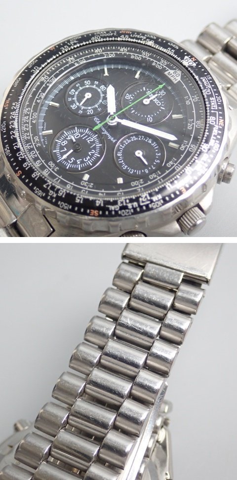 SEIKO/セイコー スカイプロフェッショナル 7T34-6A20 クロノグラフ ...