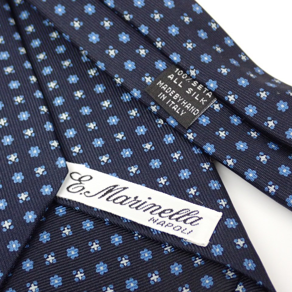 未使用 E.Marinella Napoli/マリネッラナポリ シルクネクタイ/ネイビー ...