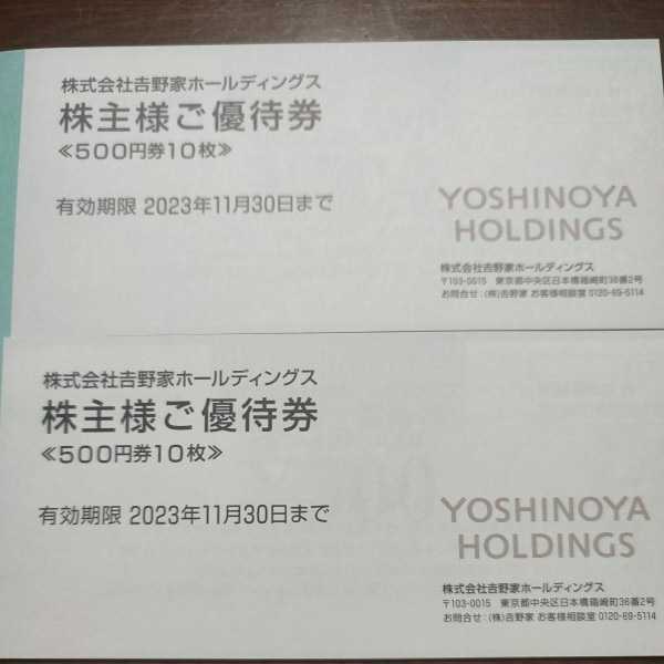吉野家 株主優待 分 有効期限2023/11/30-