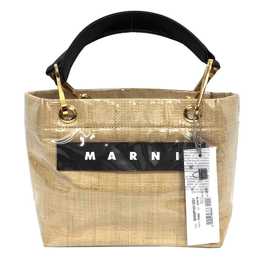 新品未使用】MARNI マルニGLOSSY GRIP RAFIA トートバッグ-