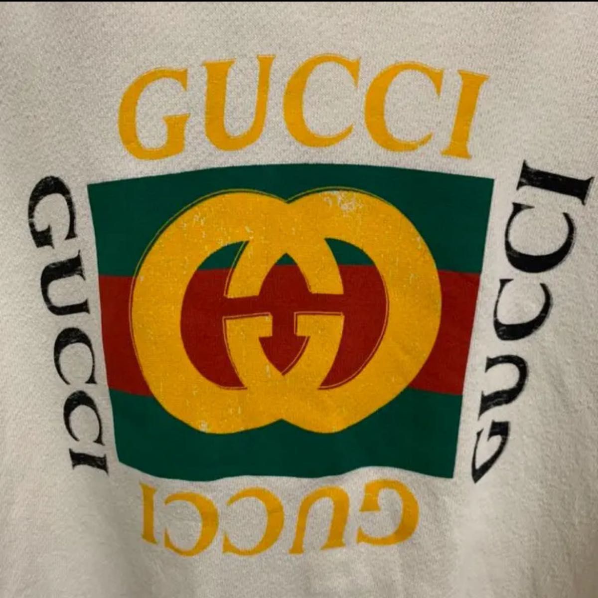 GUCCI グッチ パーカー ロゴ ヴィンテージ ヴィンテージ加工