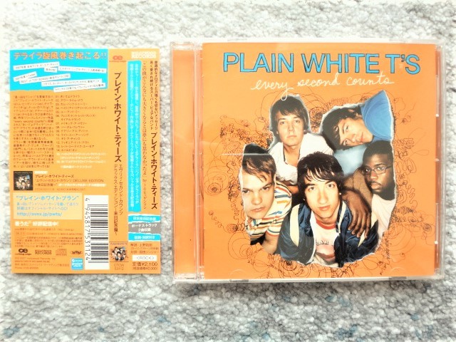 F【 PLAIN WHITE T'S プレイン・ホワイト・ティーズ / every second counts 】帯付き　国内盤（解説・訳詩付き）CDは４枚まで送料１９８円_画像1
