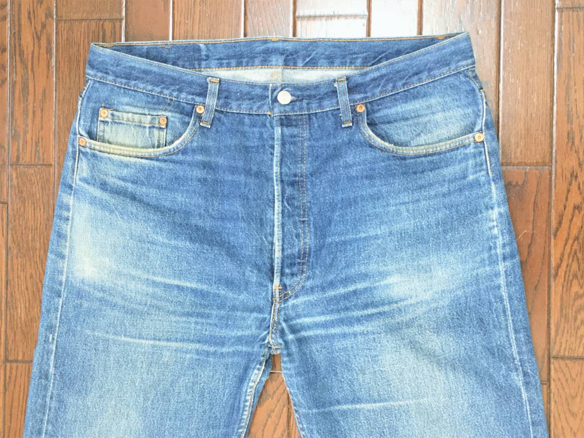 ＵＳＡ製 リーバイス Ｌｅｖｉ’ｓ ５０１ ｗ３８ ビッグサイズ ひげ落ち ブルー ジーンズ ストレート 大きい デニム パンツ アメリカ製の画像1