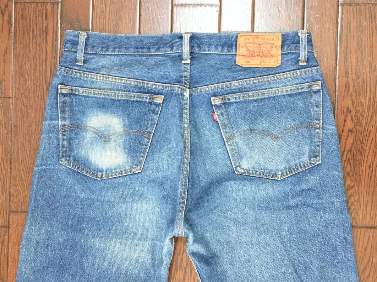 ＵＳＡ製 リーバイス Ｌｅｖｉ’ｓ ５０１ ｗ３８ ビッグサイズ ひげ落ち ブルー ジーンズ ストレート 大きい デニム パンツ アメリカ製の画像4