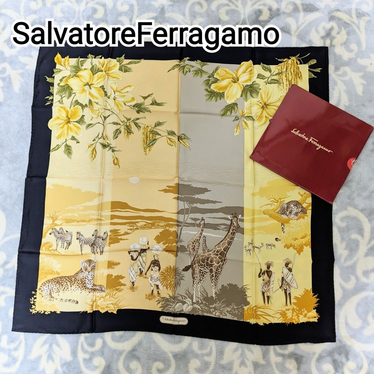 未使用 Salvatore Ferragamoサルヴァトーレフェラガモ アフリカ大自然