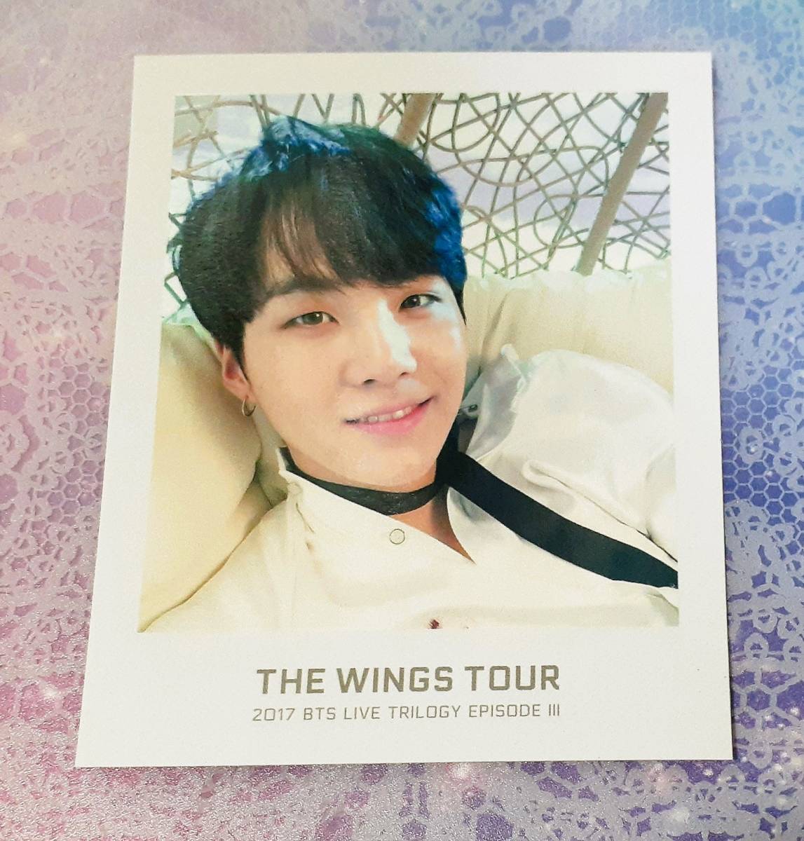 BTS THE WINGS TOUR 2017 公式 チケット アルバム 付属 SUGA ポラロイド フォトカード ユンギ トレカ_画像1