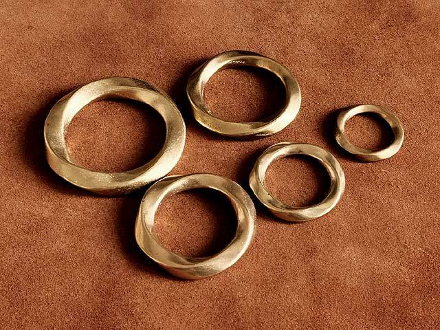  Gold ... ring 33mm ( Mini ) brass parts brass custom parts key holder key ring two -ply can leather craft wheel ..