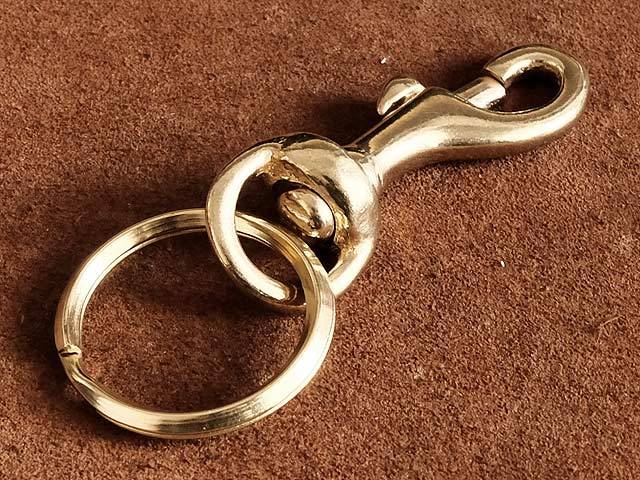  brass iron .na ska n key holder (S size ) Gold gold color double ring key ring kalabina belt loop na ska n key hook two -ply can 