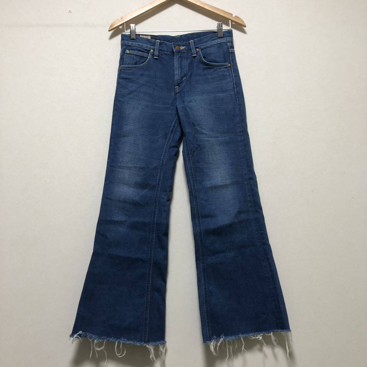 2000円スタート 激レア OLD LEE デニムフレアパンツ ブーツカット カットオフ ビンテージ vintage リー ジーンズ ベルボトム ブーツカット_画像2