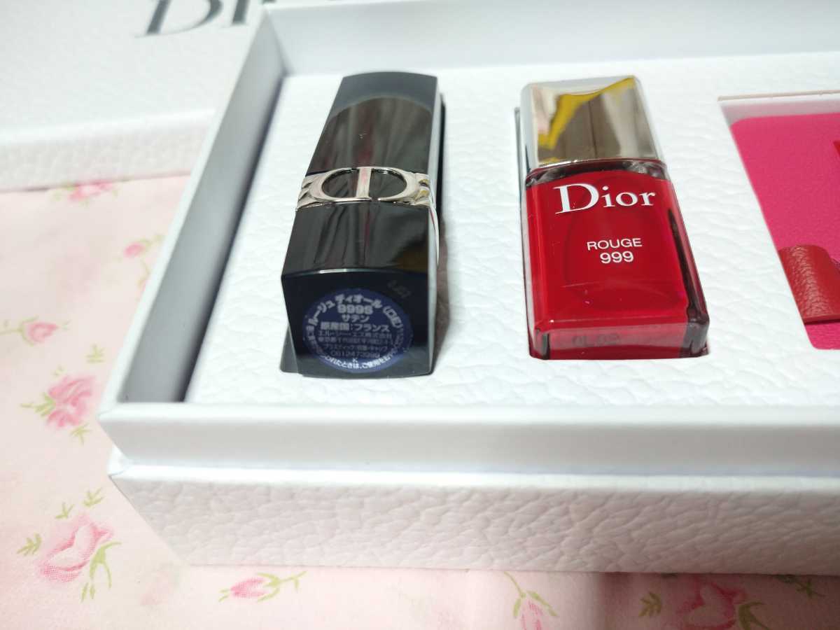 Dior ディオール プラチナ会員 バースデー ギフト リップ ルージュ 口紅 マニキュア レッド 赤 ミラー バッグチャーム 非売品 ノベルティ