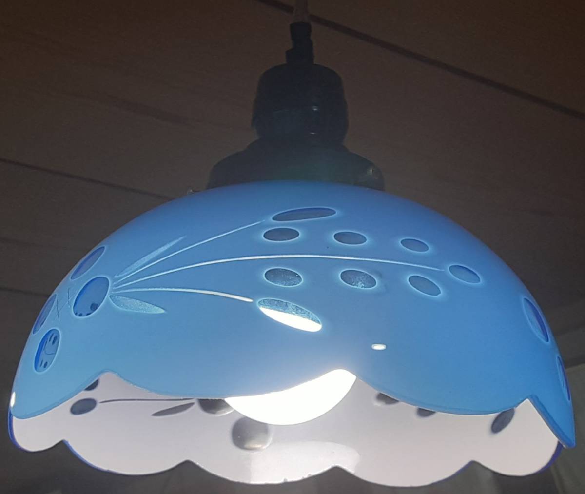 電笠 電傘 和ガラス お宝 大正 昭和初期 切子 シェード ランプ 電灯