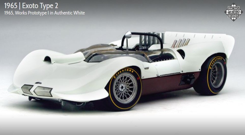 # Exoto 1/18 1965 автомобиль palaru2 прототип 1 подлинный белый 