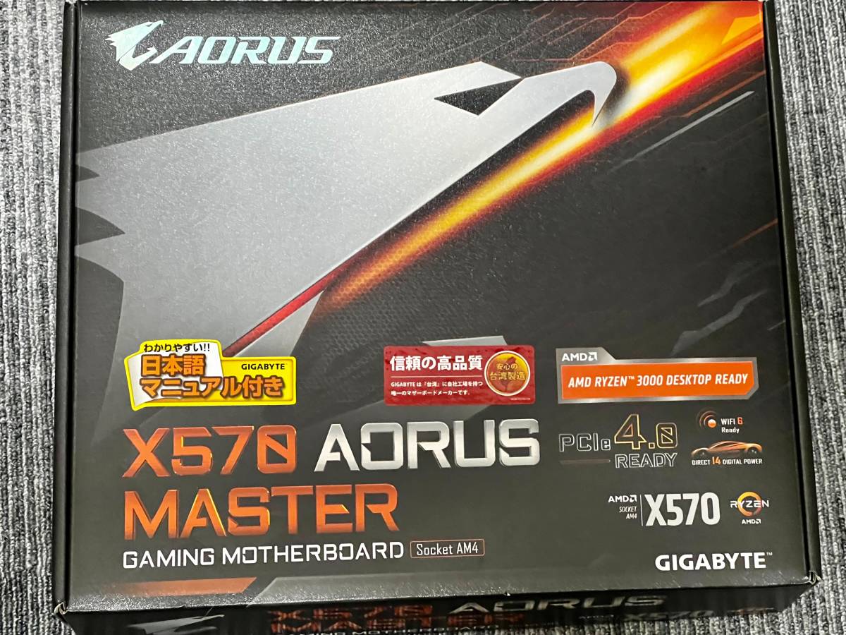 【動作確認済】Gigabyte/ギガバイト X570 AORUS MASTER rev. 1.0 X570チップセット AM4ゲーミングマザーボード Bios更新済み【国内正規版】_画像2