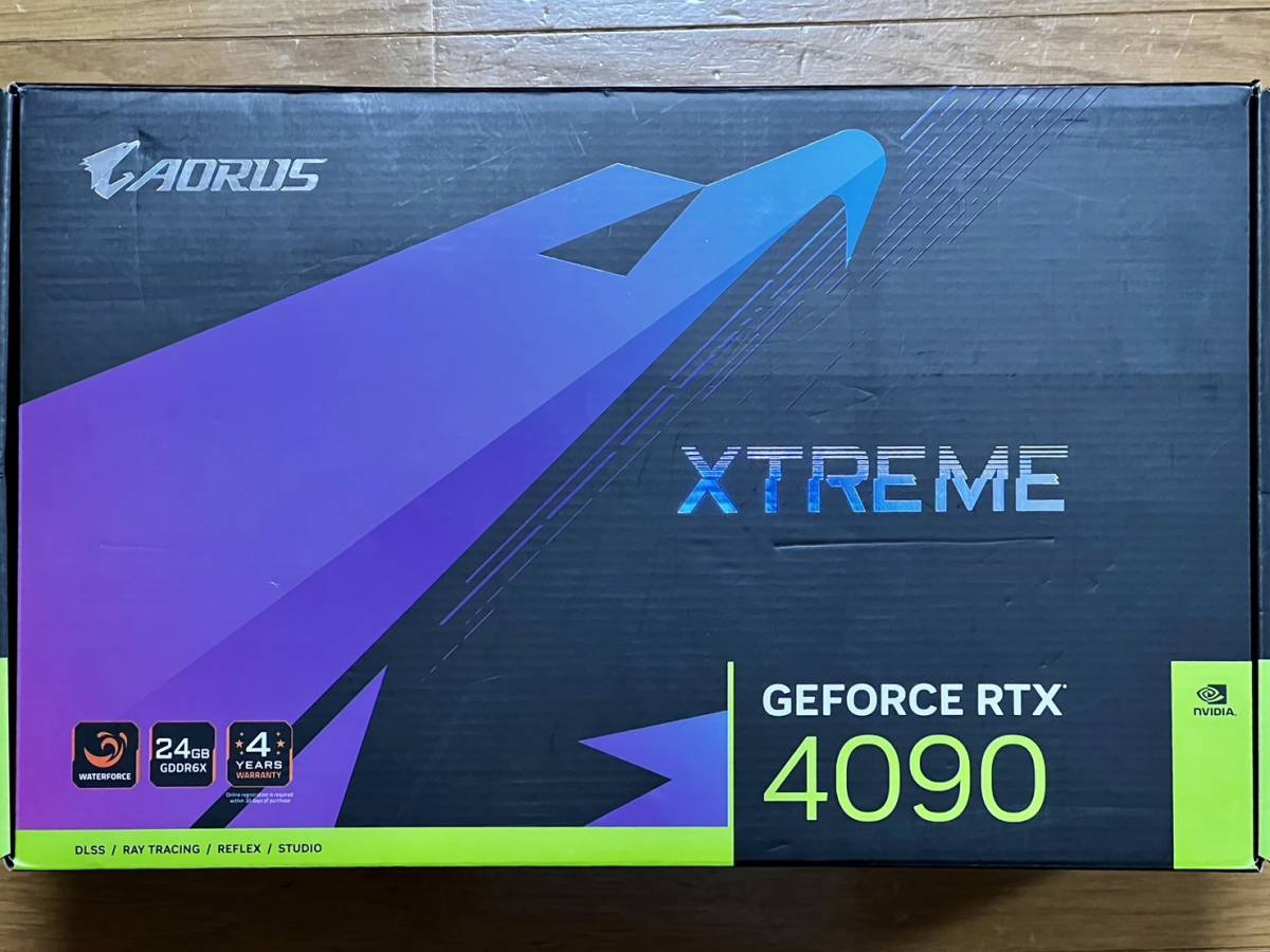 【激レア】Gigabyte/ギガバイト AORUS GeForce RTX 4090 XTREME WATERFORCE 24G NVIDIA グラフィックボード 簡易水冷モデル_画像1