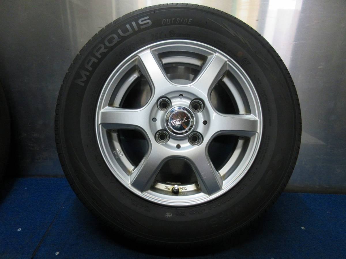 ★8.5分山★20年製★ MARQUIS CST MR61 145/80R13 社外ホイール 13×4J +42 4H-100 4本セット 軽自動車等 D62の画像5