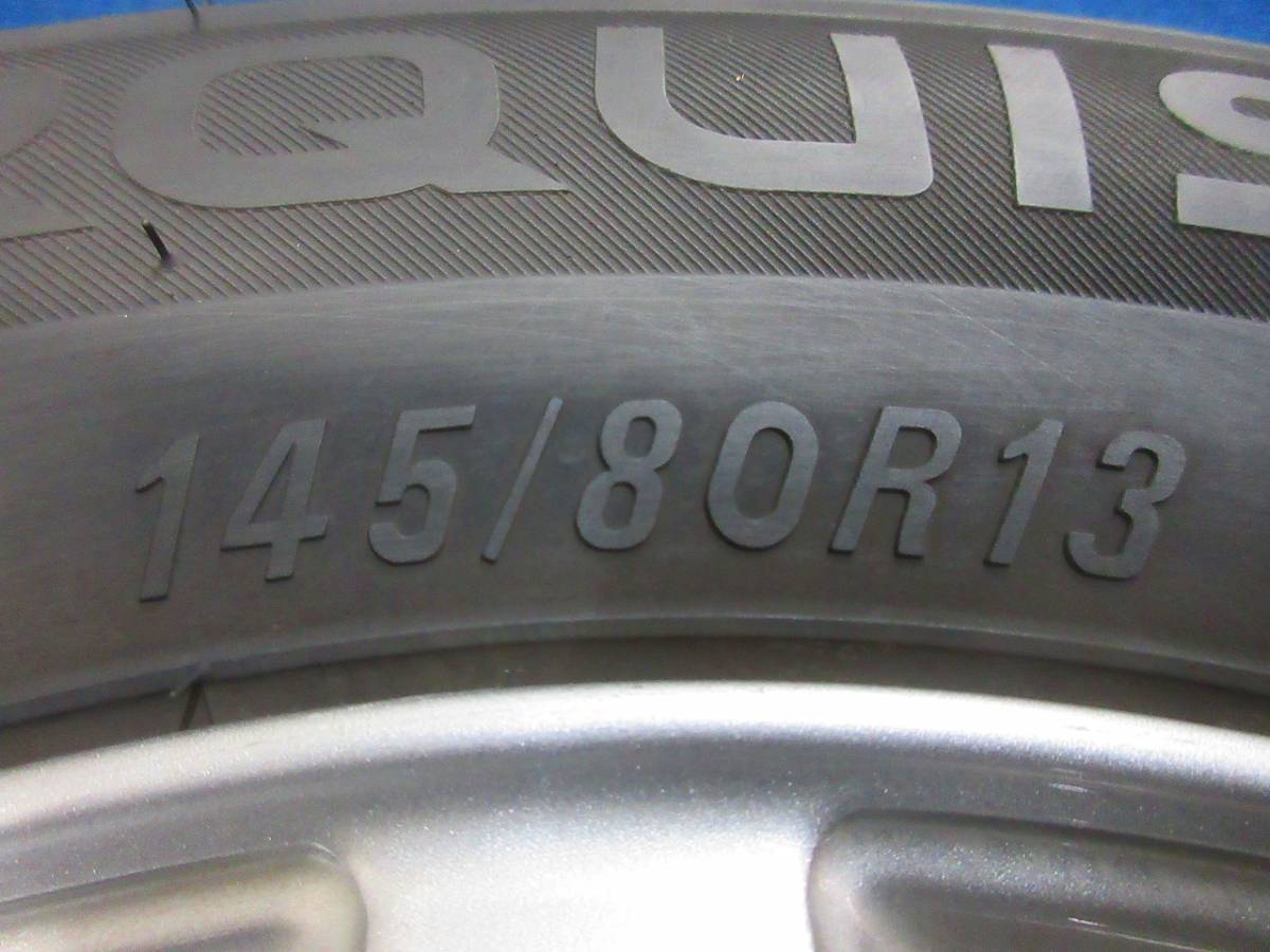 ★8.5分山★20年製★ MARQUIS CST MR61 145/80R13 社外ホイール 13×4J +42 4H-100 4本セット 軽自動車等 D62の画像7