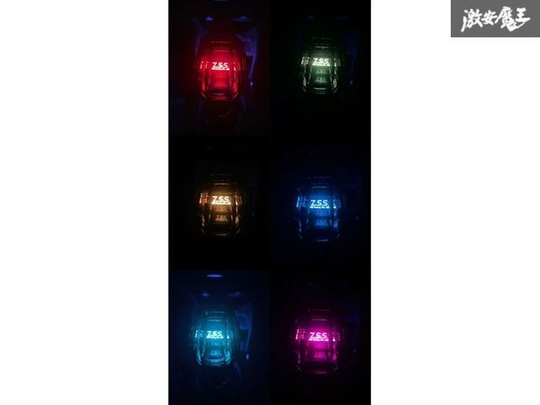 ☆Z.S.S. クリスタル シフトノブ LED イルミネーション 7色 USB 充電式 M8 M10 M12 汎用 新品 在庫有り レクサス LEXUS IS ZSS_夜間 点灯イメージ