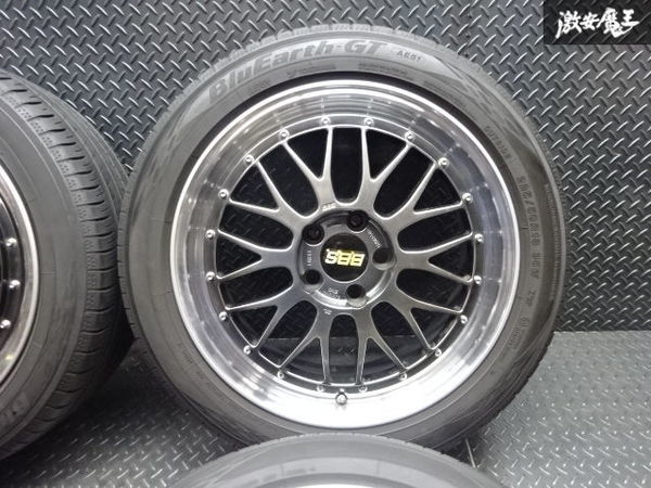 ●BBS LM LM233 鍛造 FORGED 18インチ 8J +45 PCD 114.3 ダイヤモンドブラック クラウン アリスト チェイサー シーマ スカイライン 棚S-2の画像3