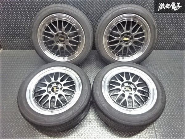 ●BBS LM LM233 鍛造 FORGED 18インチ 8J +45 PCD 114.3 ダイヤモンドブラック クラウン アリスト チェイサー シーマ スカイライン 棚S-2の画像1