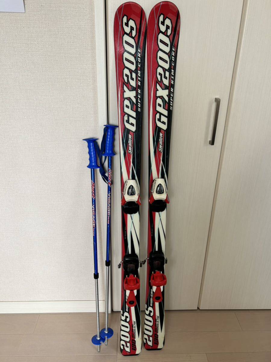 swallow ジュニアスキー板 130 ビンディングSALOMON ストックHart 2点