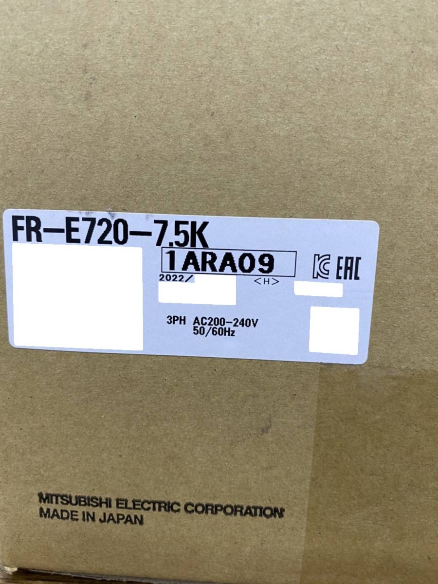 FR-E720-7.5K 新品 未使用 未開封 三菱 MITSUBISHI インバーター