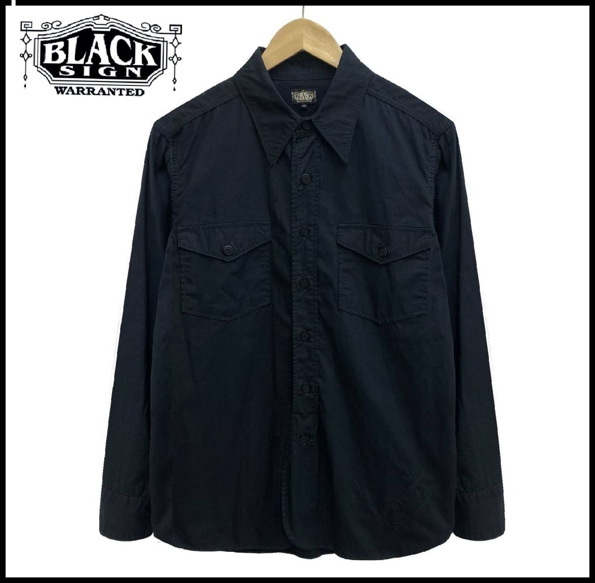 純正新作 未使用 BLACKSIGN ブラックサイン ポワレシャツ 40