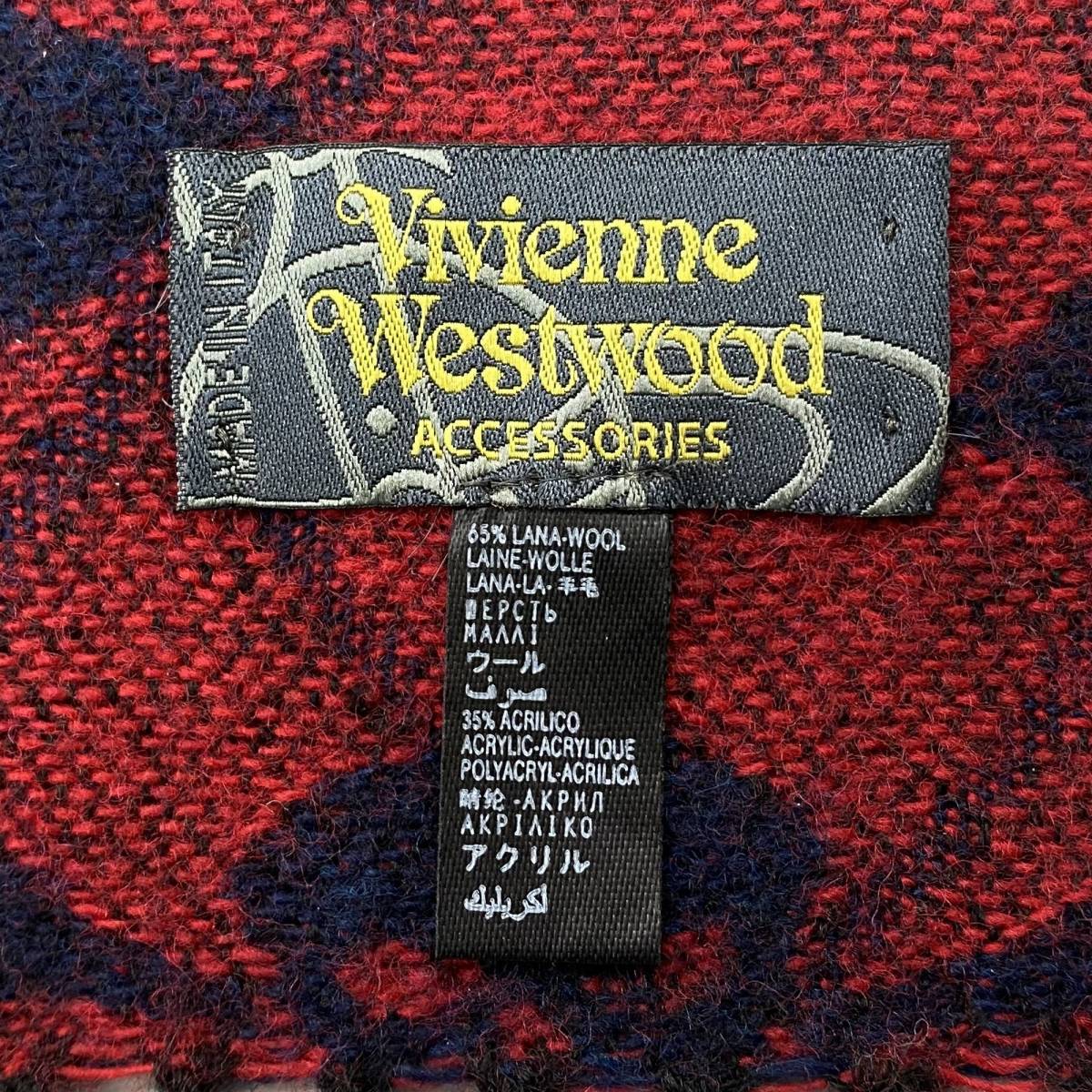 Vivienne Westwood マフラー スカル ハート オーブ イタリア製 Vivienne Westwood ヴィヴィアンウエストウッド スカルハート