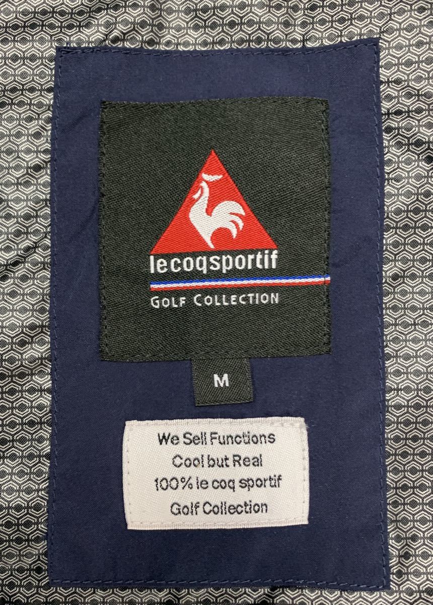 lecoqsportif Mサイズ メンズ　古着　美品　ゴルフウェア　ジャケット　中綿　ダウンシャツ　ネイビー_画像3