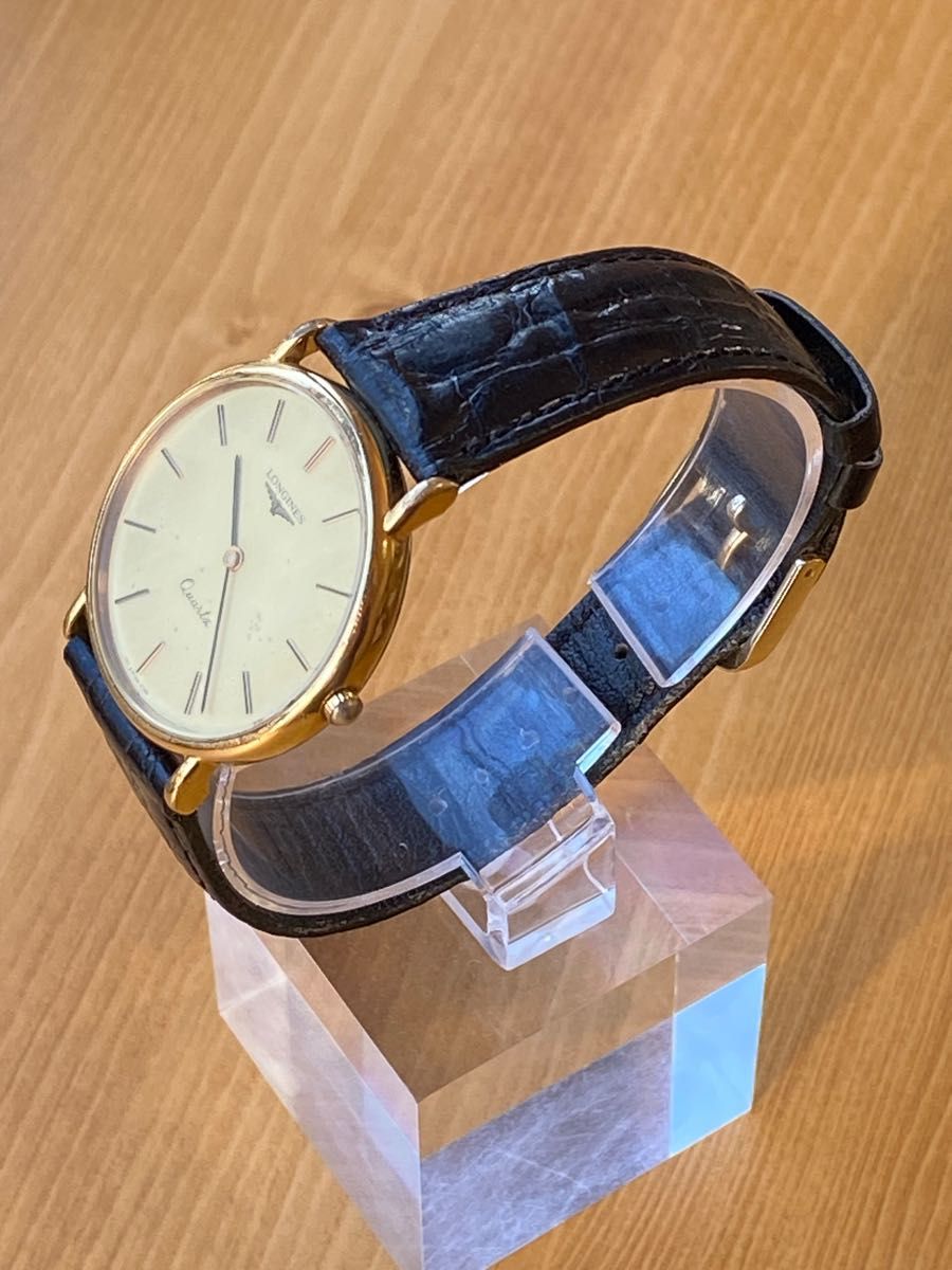 在庫販売 LONGINES ロンジン QZ 文字盤:ゴールド【動作状況:良好