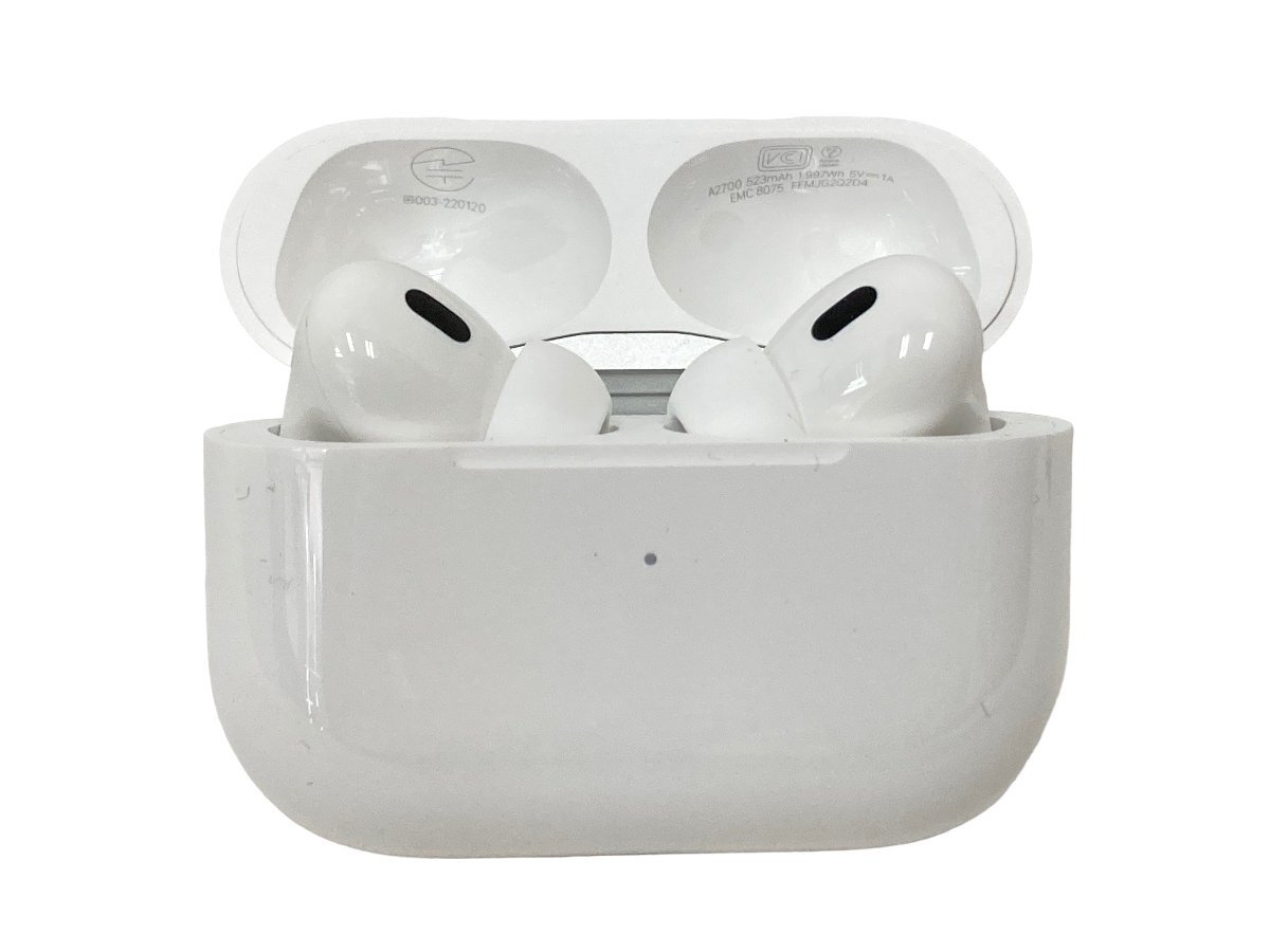 Apple アップル Airpods pro 第２世代 MQD83J/A ホワイト ワイヤレスイヤホン アクティブノイズキャンセリング インイヤー 最大6時間 /027_画像2