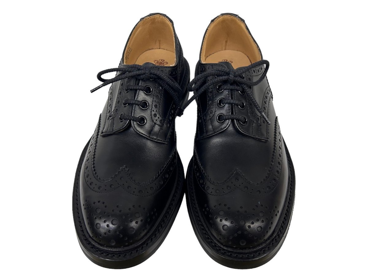 Tricker’s (トリッカーズ) ウイングチップ レザーシューズ BOURTON 革靴 フォーマル S633 UK7 ブラック 黒 メンズ/025_画像3