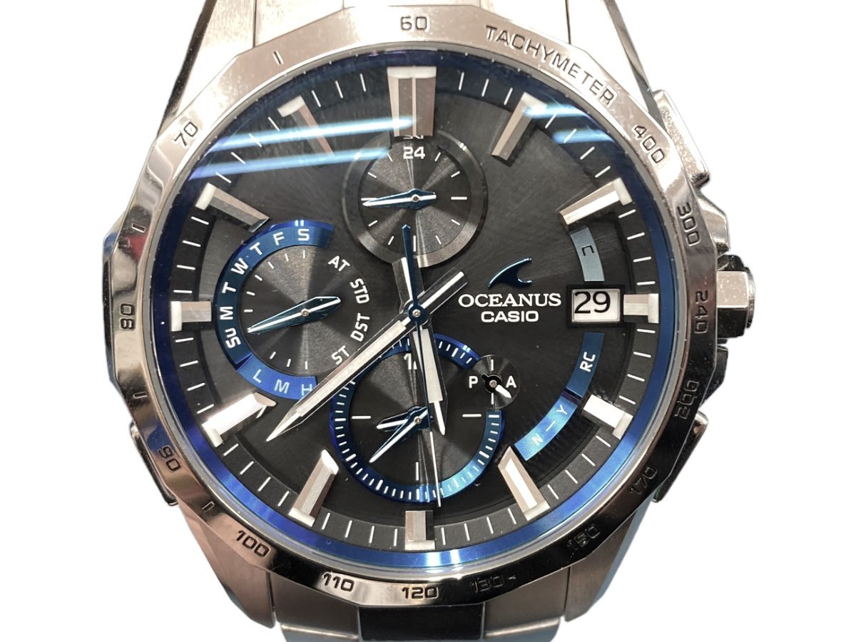 CASIO (カシオ) OCEANUS 腕時計 OCW-S4000 シルバー×ブルー メンズ/004_画像2