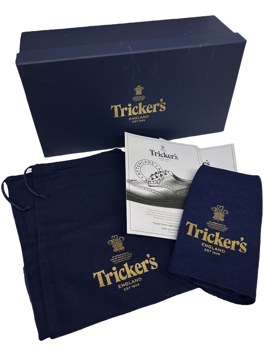 Tricker’s (トリッカーズ) ウイングチップ レザーシューズ BOURTON 革靴 フォーマル S633 UK7 ブラック 黒 メンズ/025_画像9