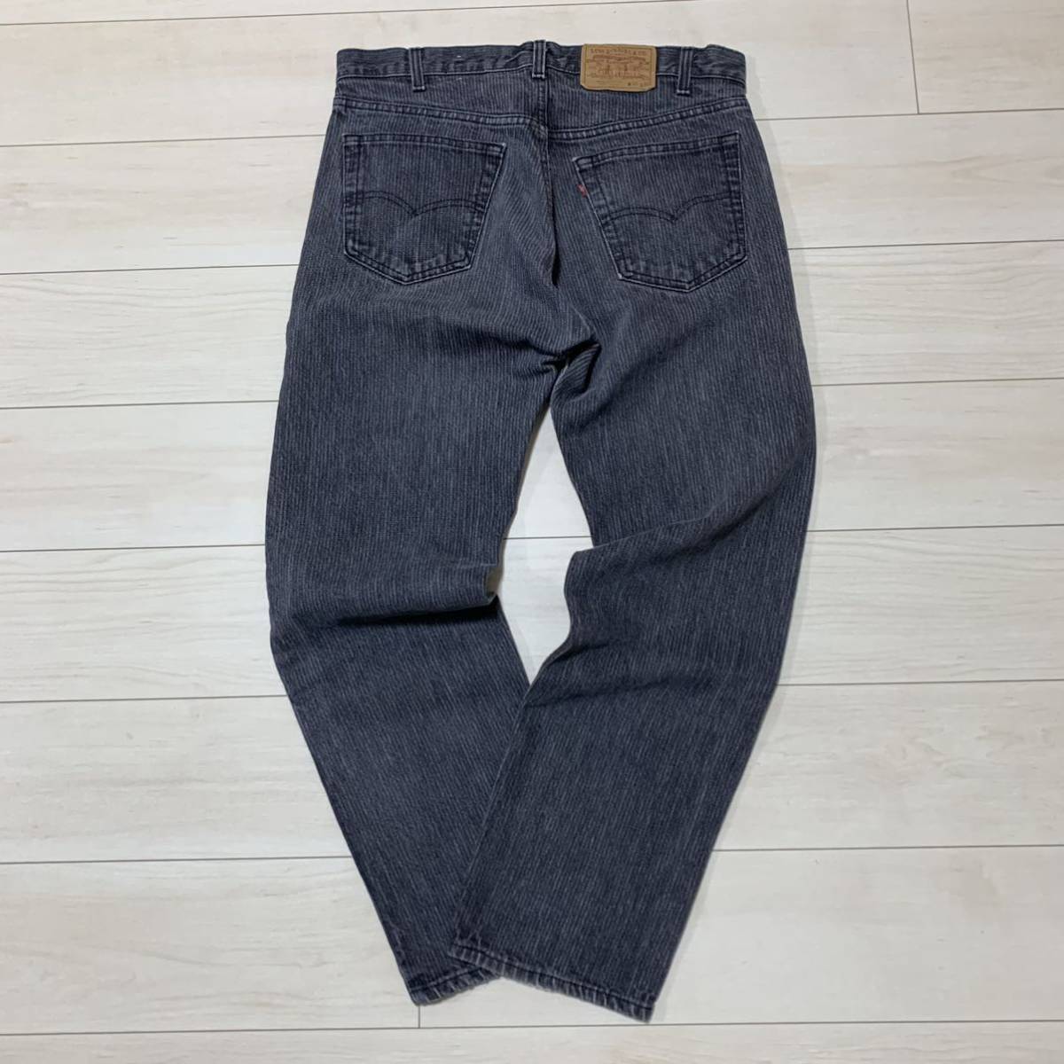 激レアサイズ!! W36 × L30 80s Levi's 505 先染め ブラック ストライプ