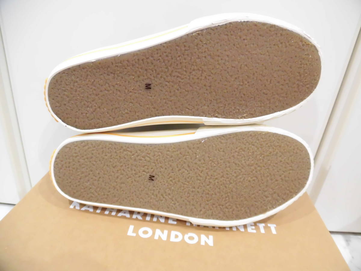 [ новый товар не использовался с ящиком ]KATHARINE HAMNETT LONDON Katharine Hamnett London спортивные туфли размер M ( примерно 25.0.) обувь обувь черный 31668