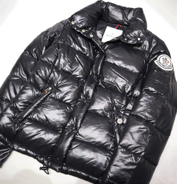 良品 国内正規品 MONCLER モンクレール CLAIRE クレア ダウンジャケット サイズ0 ブラック ビッグ ロゴ ワッペン付き