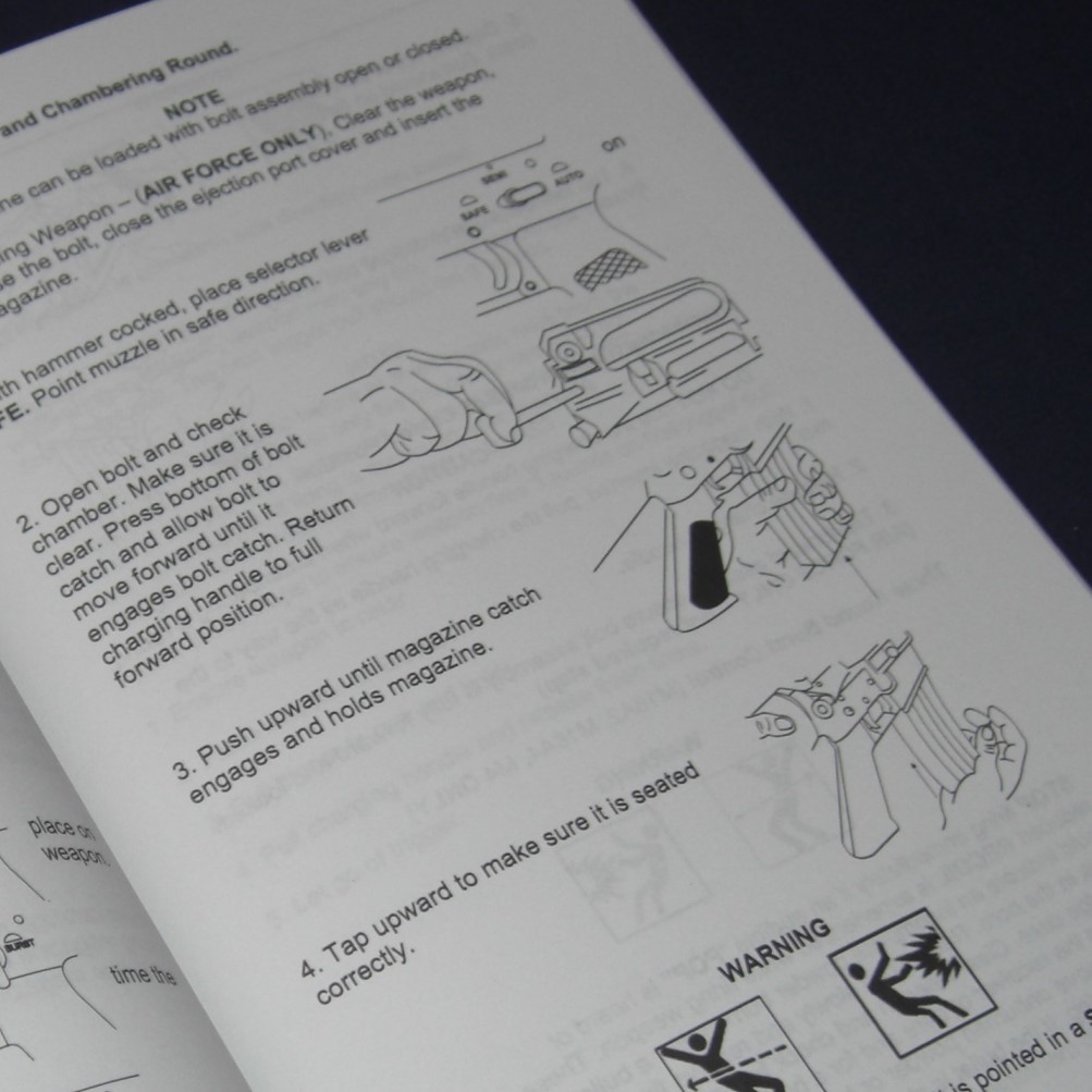 米軍 オペレーターズ マニュアル M16A2 M16A3 M16A4 M4 M4A1 未使用 2010 ライフル カービンの画像8