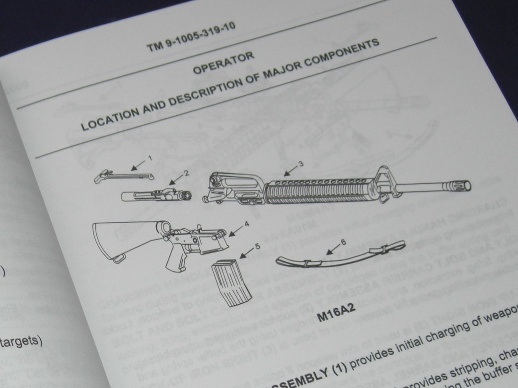 米軍 オペレーターズ マニュアル M16A2 M16A3 M16A4 M4 M4A1 未使用 2010 ライフル カービンの画像4