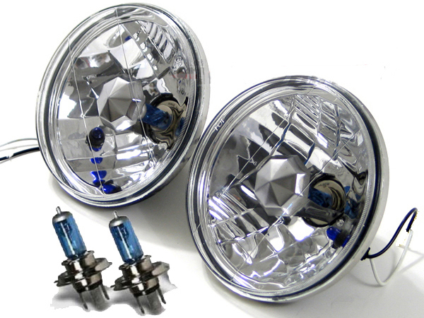  Mini Cooper head light round 2 lights clear head light H4 valve(bulb) attaching! Rover Mini MINI Mini head light #