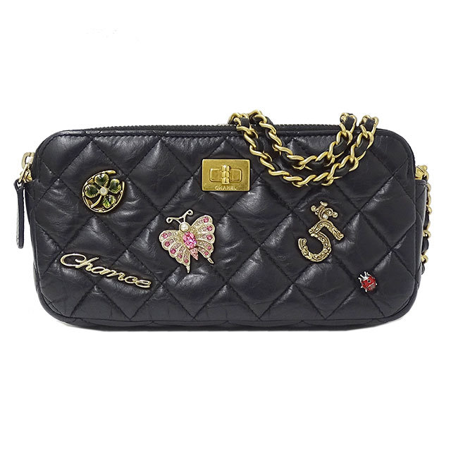 シャネル CHANEL 財布 レディース チェーンウォレット 2.55 エンブロイ