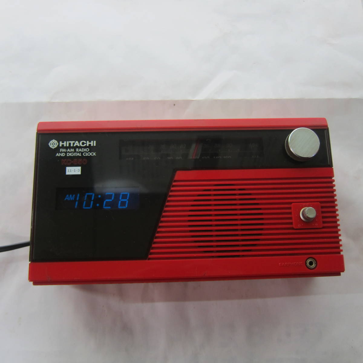 日立 FM/AMクロック ラジオ KC-850 新9V電池付 動作確認品 11-1 日立 FM/AMクロック ラジオ KC-850 新9V電池付 動作確認品 11-1