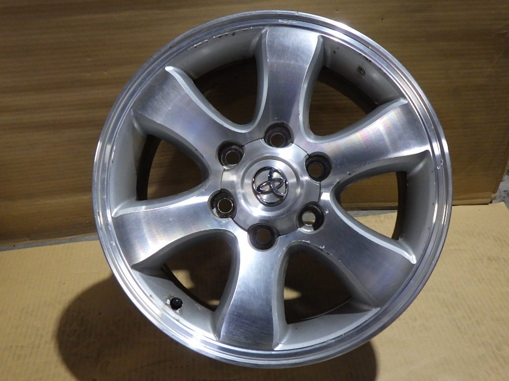 トヨタ ランドクルーザー プラド 120 純正 17インチ アルミホイール 4本 シルバー 17-7J 139.7-6H +30 【個人宅直配不可】_画像4