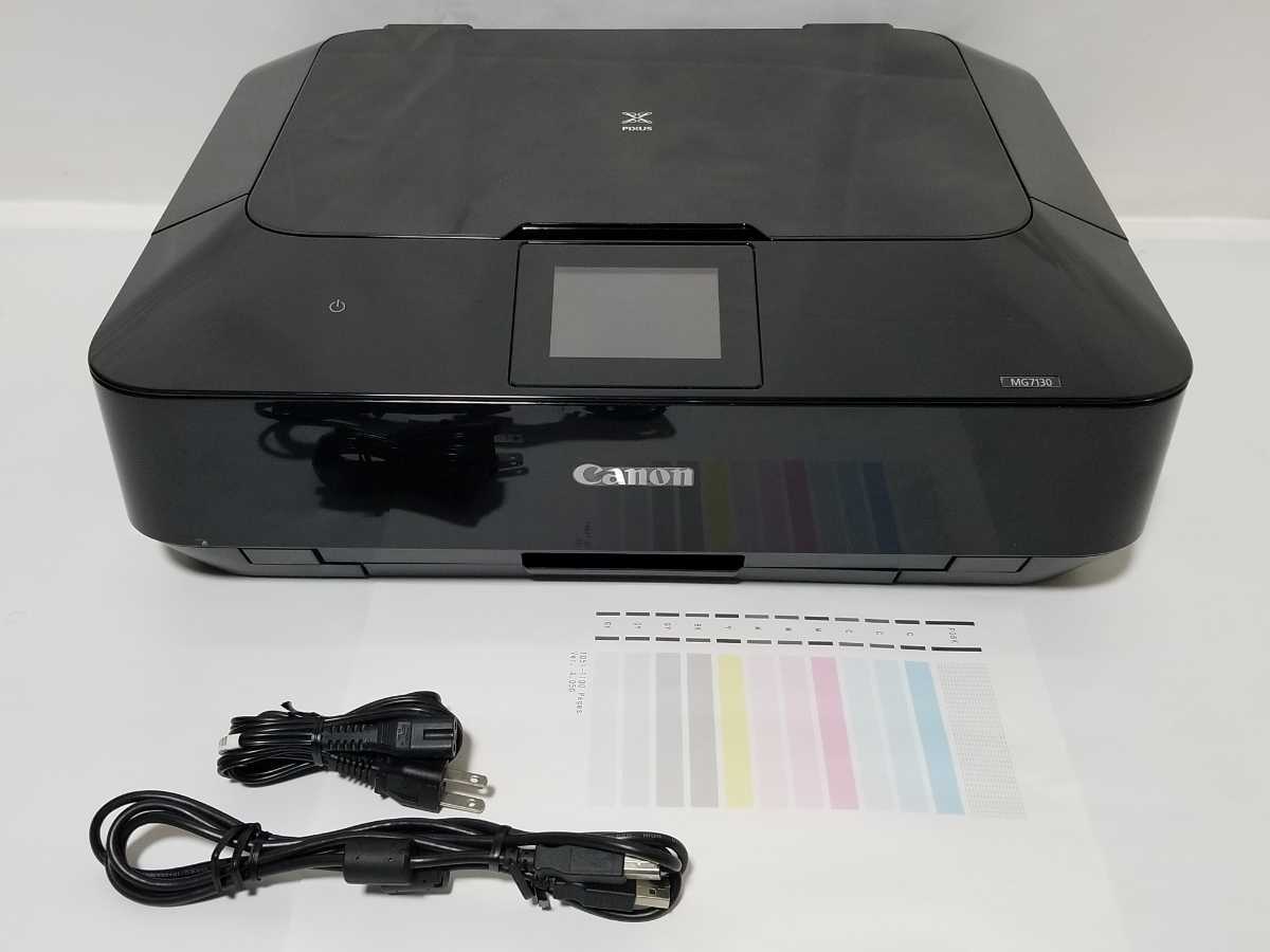 総印刷枚数1100枚 大容量純正インク 美品 全額返金保証付 Canon インクジェットプリンター 複合機 MG7130
