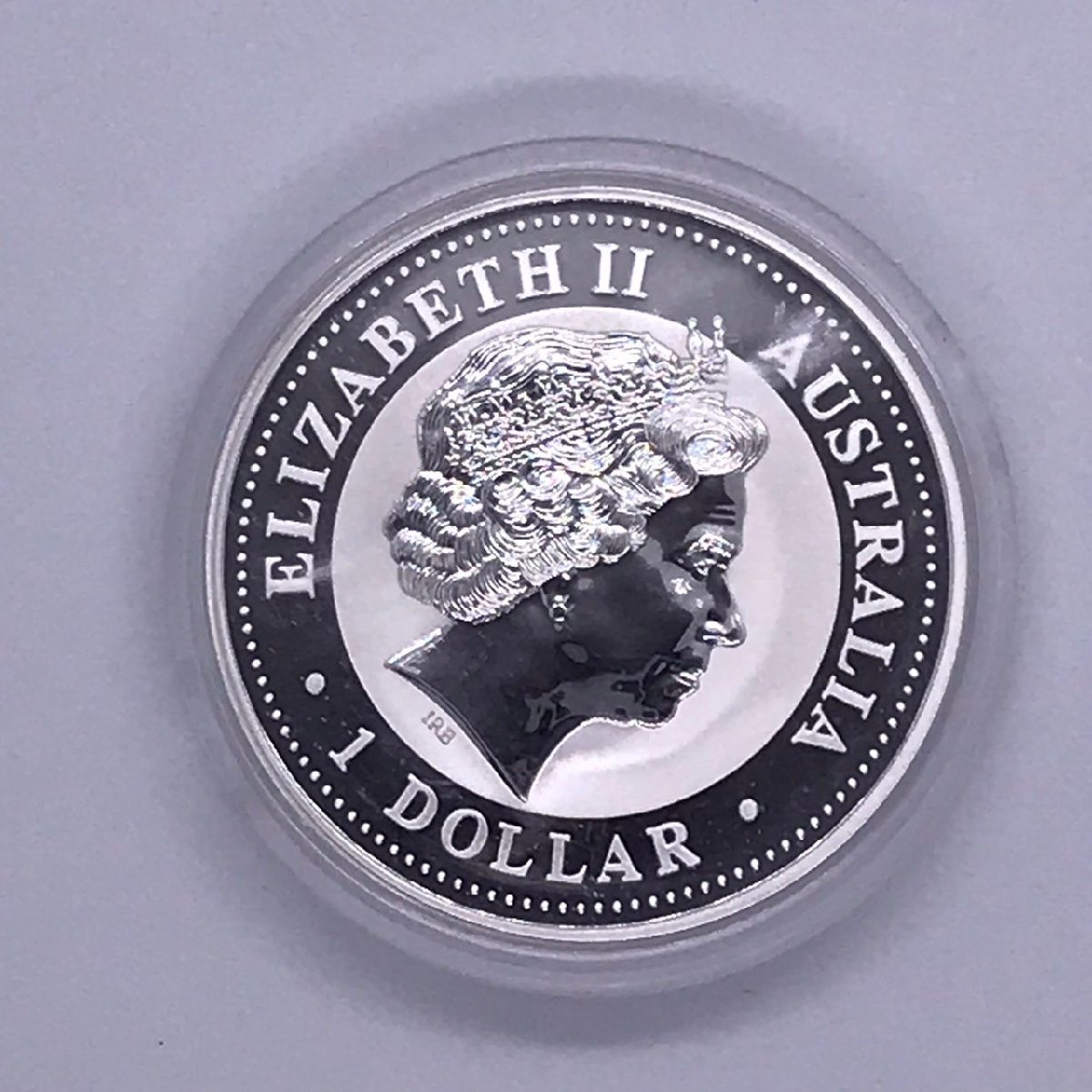 【オーストラリア コイン】 エリザベス２世 １ドル 蛇 2001年 （1OZ 999 SILVER） 純銀 プルーフ貨幣 硬貨 の画像2