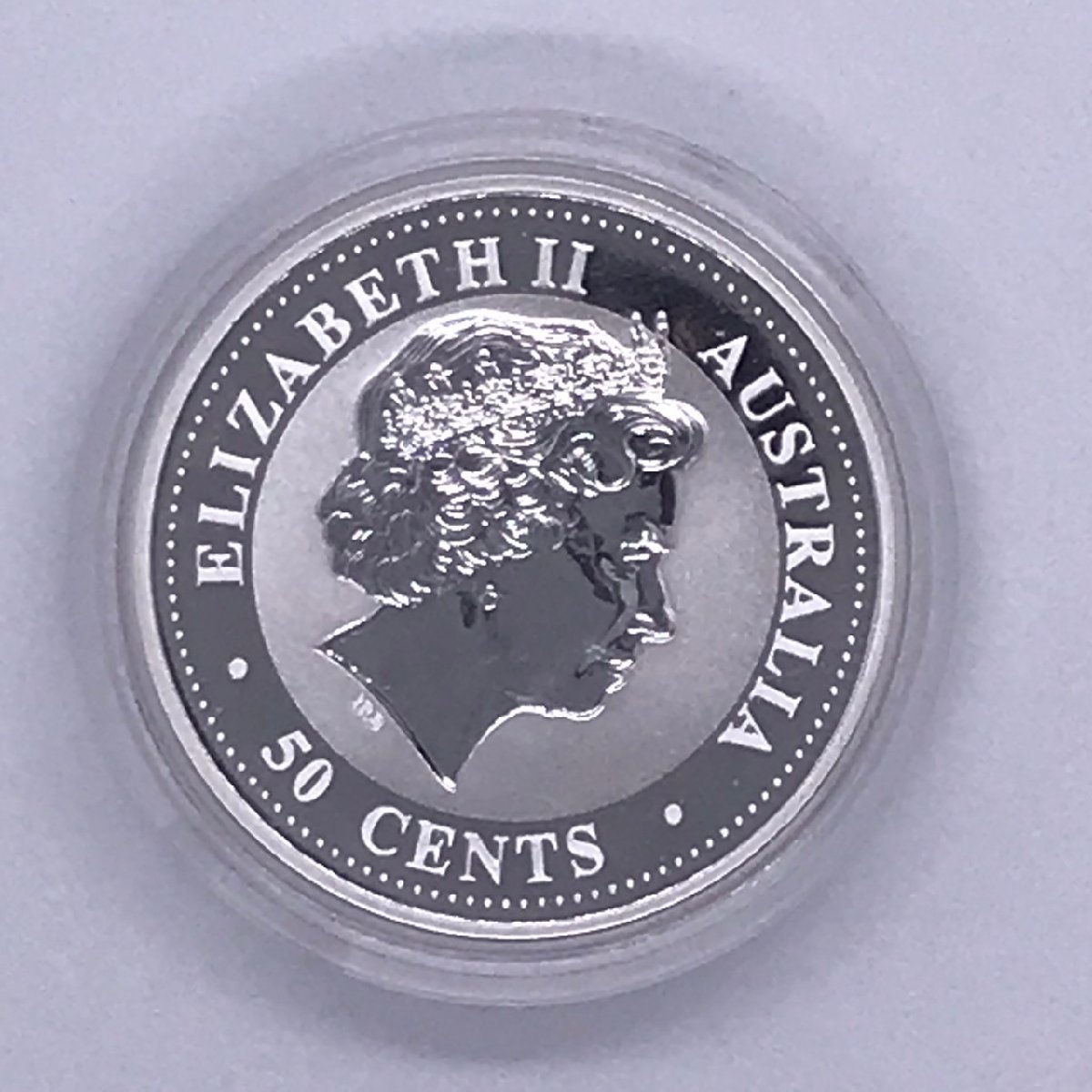 【オーストラリア コイン】 エリザベス２世 ５０セント 蛇 2001年 （1/2OZ 999 SILVER） 純銀 プルーフ貨幣 硬貨 の画像2