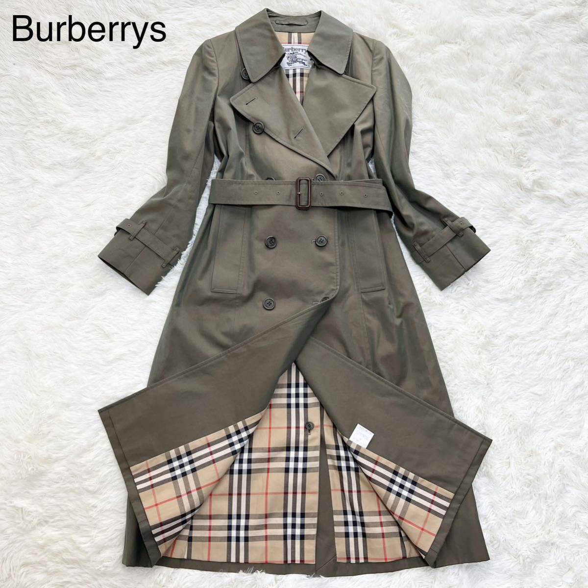 美品 Burberrys バーバリーズ トレンチコート M ノバチェック 玉虫色