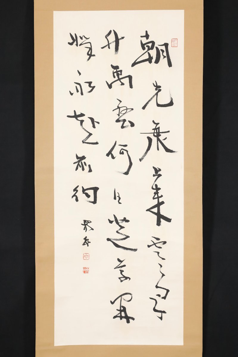 【模写】吉】8423 中林梧竹 書 明治の三筆 書家 中国画 掛軸 掛け軸 骨董品_画像3