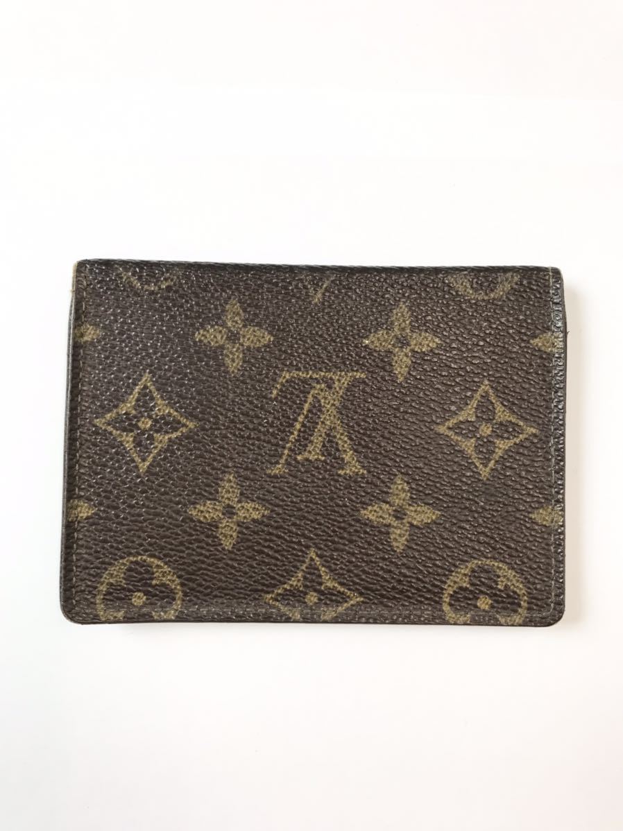 (D) LOUIS VUITTON ルイヴィトン モノグラム ポルト2カルト ヴェルティカル パスケース 送料250円_画像2