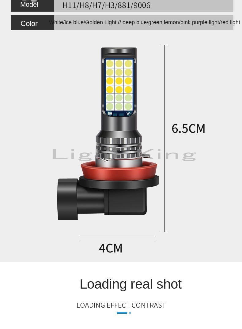 フォグランプ LED 3色切替 ホワイト&イエロー&ピンクパープル 白 黄 桃 紫 H8/H11/H16 2灯 7600LM ヴィッツ ウィッシュ エスティマ_画像5